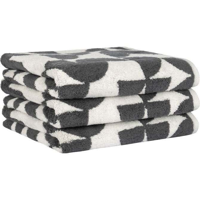Cawo Studio gemustert 6251 Handdoek 50x100 anthrazit Cawo Studio gemustert 6251 Handdoek 50x100 anthrazit