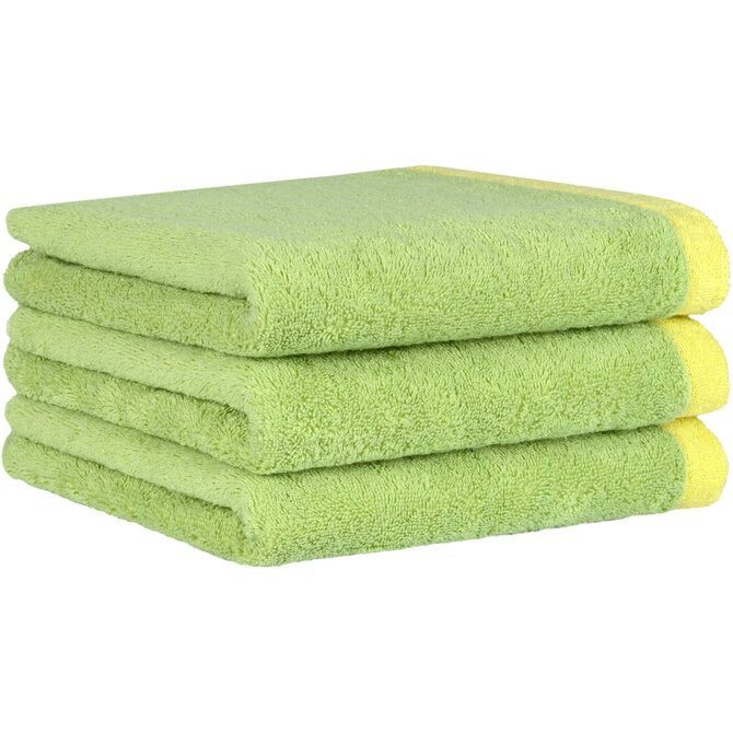 Cawo Lifestyle Splash Doubleface 7071 Handdoek 50x100 pistazie/lemon Cawo Lifestyle Splash Doubleface 7071 Handdoek 50x100 pistazie/lemon