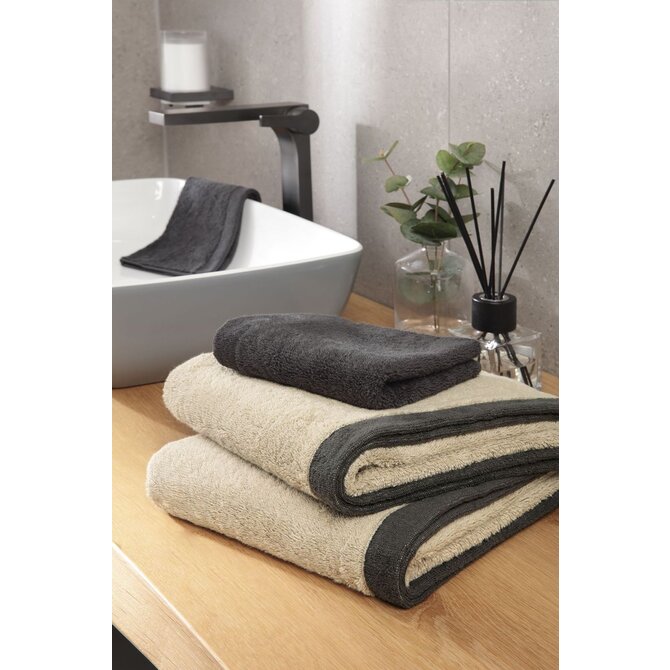 Cawo Lifestyle Splash Doubleface 7071 Washandje 16x22 leinen/basalt Cawo Lifestyle Splash Doubleface 7071 Washandje 16x22 leinen/basalt