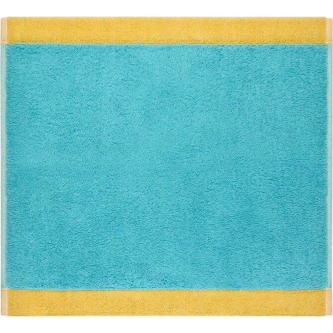 Cawo Lifestyle Splash Doubleface 7071 Gezichtsdoekje 30x30 türkis/apricot