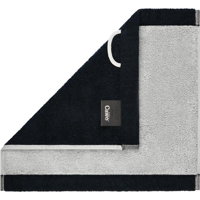 Cawo Lifestyle Splash Doubleface 7071 Gezichtsdoekje 30x30 platin/schwarz Cawo Lifestyle Splash Doubleface 7071 Gezichtsdoekje 30x30 platin/schwarz
