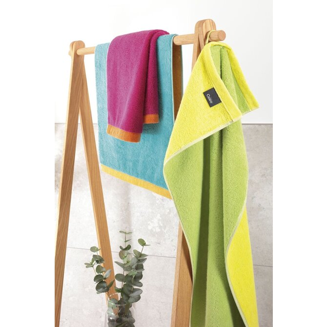 Cawo Lifestyle Splash Doubleface 7071 Handdoek 50x100 türkis/apricot