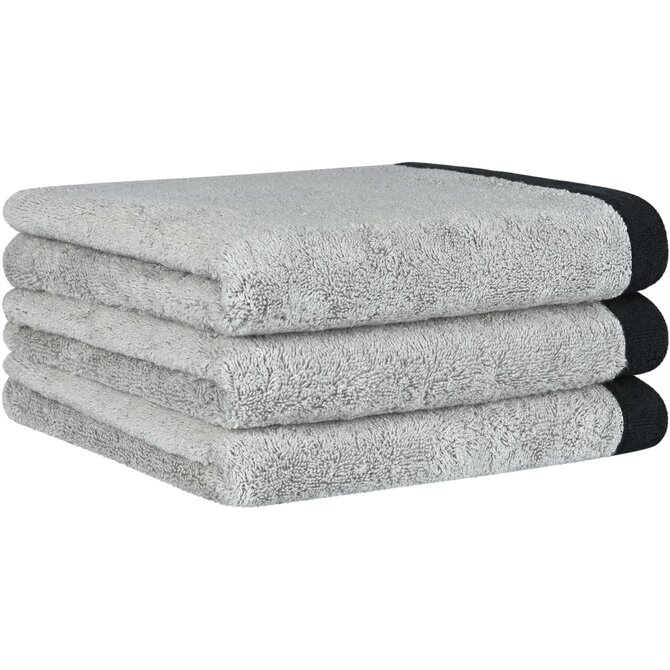 Cawo Lifestyle Splash Doubleface 7071 Douchelaken 70x140 platin/schwarz Cawo Lifestyle Splash Doubleface 7071 Douchelaken 70x140 platin/schwarz