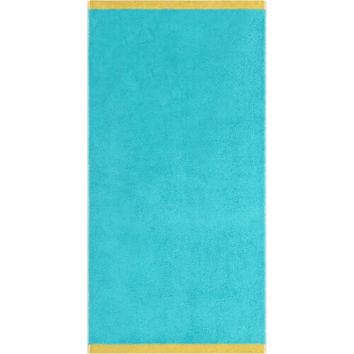 Cawö Cawo Lifestyle Splash Doubleface 7071 Douchelaken 70x140 türkis/apricot afbeelding