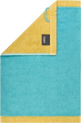 Cawo Lifestyle Splash Doubleface 7071 Gastendoekje 30x50 türkis/apricot