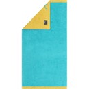 Cawö Cawo Lifestyle Splash Doubleface 7071 Gastendoekje 30x50 türkis/apricot