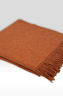 McNutt of Donegal  plaid Forever Wool 145x200 Ember