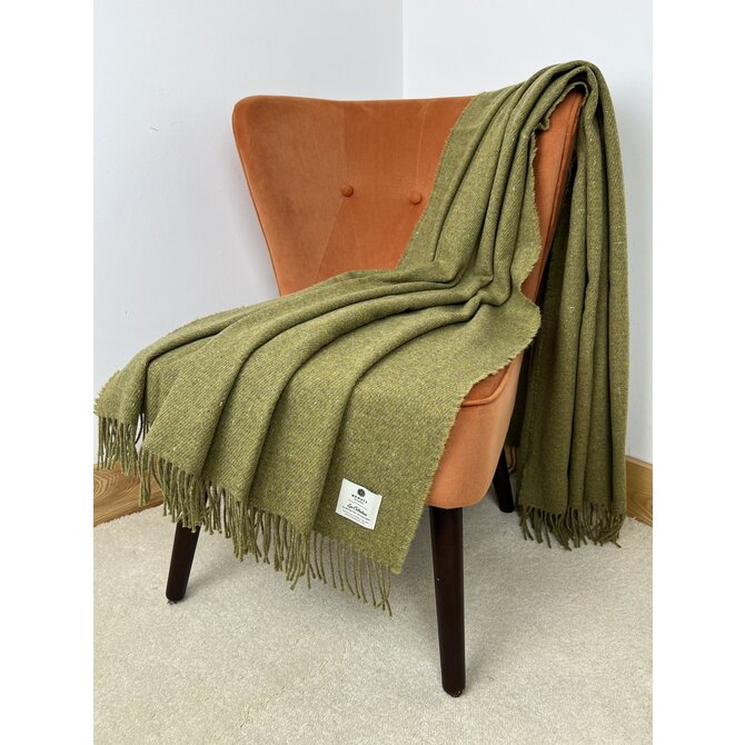 McNutt of Donegal  plaid Forever Wool 145x200 Olive McNutt of Donegal  plaid Forever Wool 145x200 Olive