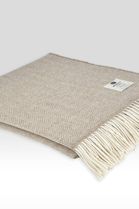McNutt of Donegal  plaid pure wool Heritage 145x200 Sandstone