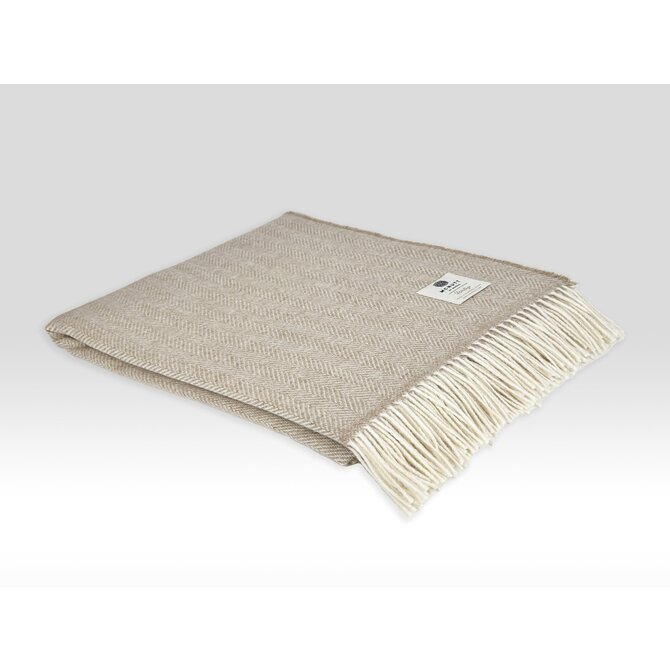 McNutt of Donegal  plaid pure wool Heritage 145x200 Sandstone
