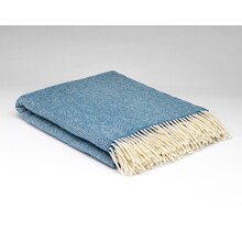 McNutt of Donegal  plaid pure wool Heritage 145x200 Blu Sky