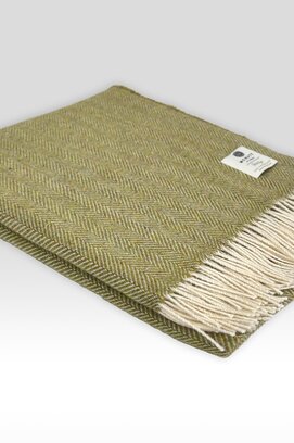 McNutt of Donegal  plaid pure wool Heritage 145x200 Spring green
