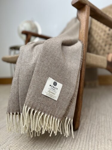 Mcnutt of Donegal McNutt of Donegal plaid lambswool 140x200 Spotted butterscotch