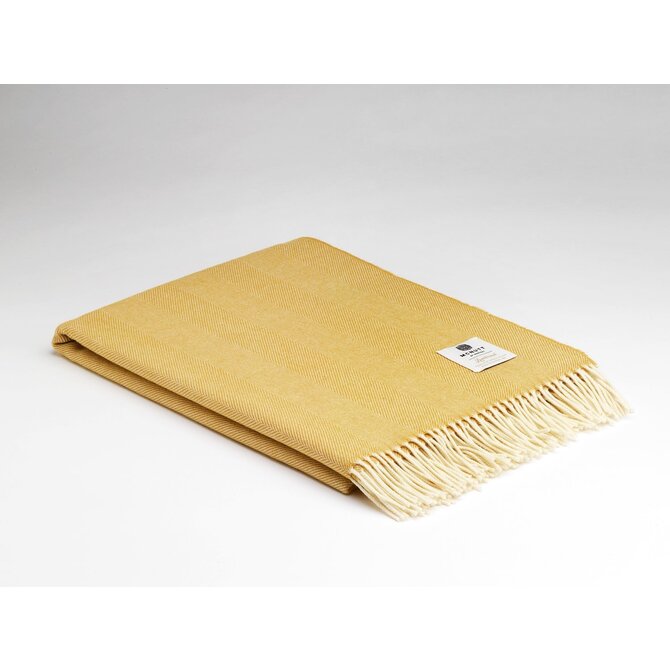 McNutt of Donegal plaid lambswool 140x200 Lemon McNutt of Donegal plaid lambswool 140x200 Lemon