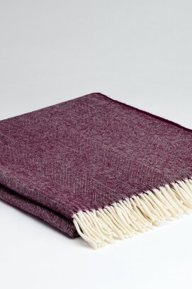McNutt of Donegal plaid lambswool 140x200 Burgundy