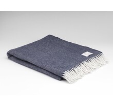 McNutt of Donegal plaid lambswool 140x200 Navy