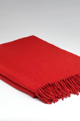 McNutt of Donegal  plaid Cashmere Lambswool 140x200 Rouge