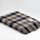 Mcnutt of Donegal McNutt of Donegal  plaid pure wool Home 145x200 Mustard Navy block