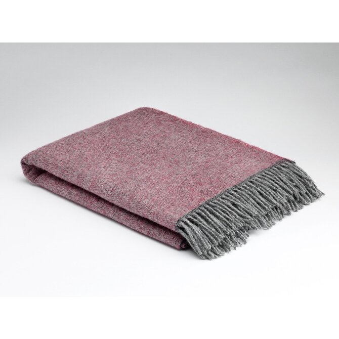 McNutt of Donegal  plaid pure wool 145x200 Cosy Rose