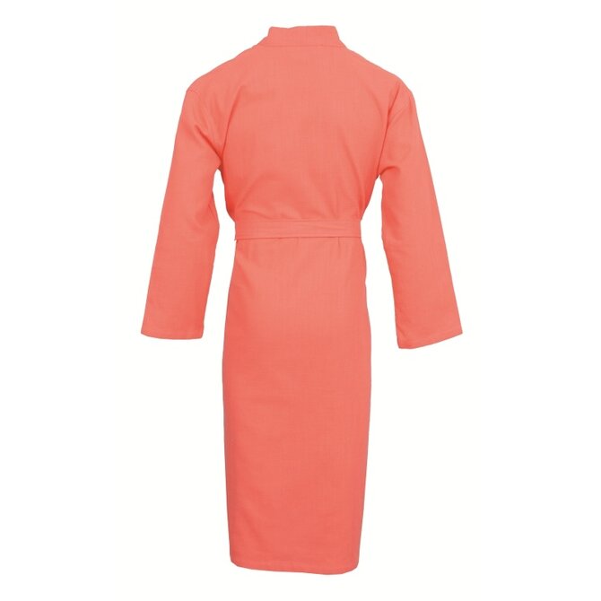 Carl Ross Unisex Badjas Kimono 38100 Coral/Offwhite S Carl Ross Unisex Badjas Kimono 38100 Coral/Offwhite S