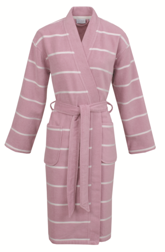 Carl Ross Carl Ross Unisex Badjas Kimono 33110 Rose Quartz/Offwhite M afbeelding