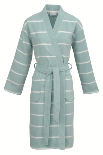 Carl Ross Carl Ross Unisex Badjas Kimono 33110 Ocean blue/Offwhite L afbeelding
