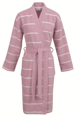 Carl Ross Unisex Badjas Kimono 33110 Rose Quartz/Offwhite L