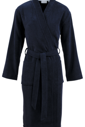 Carl Ross Unisex Badjas Kimono 37100 Night blue/White XL