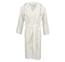 Carl Ross Unisex Badjas met Capuchon 35300 Offwhite/Ocean Blue XL