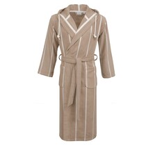 Carl Ross Unisex Badjas met Capuchon 35300 Khaki/Offwhite S