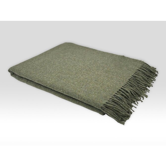 McNutt of Donegal plaid Forever Wool 145x200 Khaki