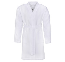 Vossen Unisex badjas ROM Pique-U weiß M