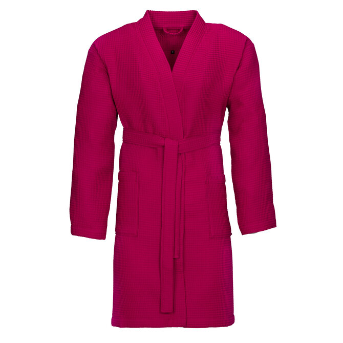 Vossen Unisex badjas ROM Pique-U cranberry L