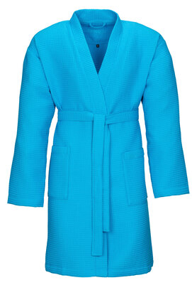 Vossen Unisex badjas ROM Pique-U turquoise M