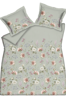 Vandyck FLORA BLOOM Dekbedovertrek pistache      200x200/220