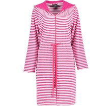 Cawo Dames Korte badjas met rits en capuchon, extralicht 834 27 Pink Maat XS