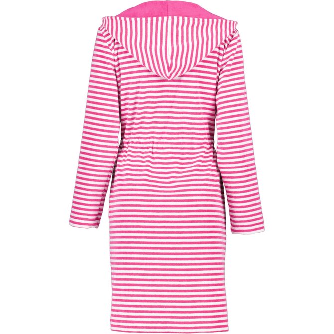 Cawo Dames Korte badjas met rits en capuchon, extralicht 834 27 Pink Maat XS