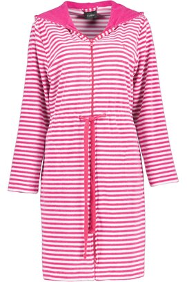Cawo Dames Korte badjas met rits en capuchon, extralicht 834 27 Pink Maat L