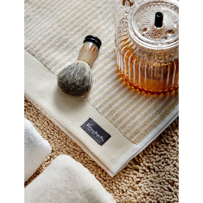 Vandyck Home Towel Petit Ligne bleachedsand gastendoekje 30x50