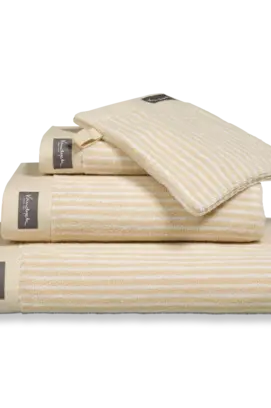 Vandyck Home Towel Petit Ligne bleachedsand washandje 16x22