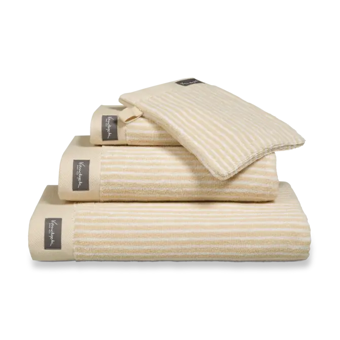 Vandyck Home Towel Petit Ligne bleachedsand handdoek 60x110