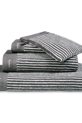 Vandyck Home Petit Ligne Off Black Handdoek 60x110