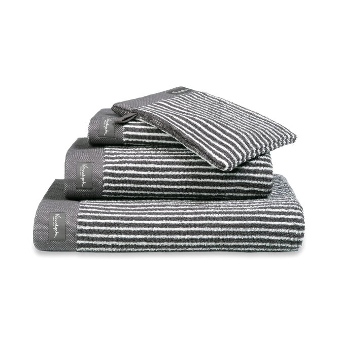 Vandyck Home Petit Ligne Off Black Handdoek 60x110