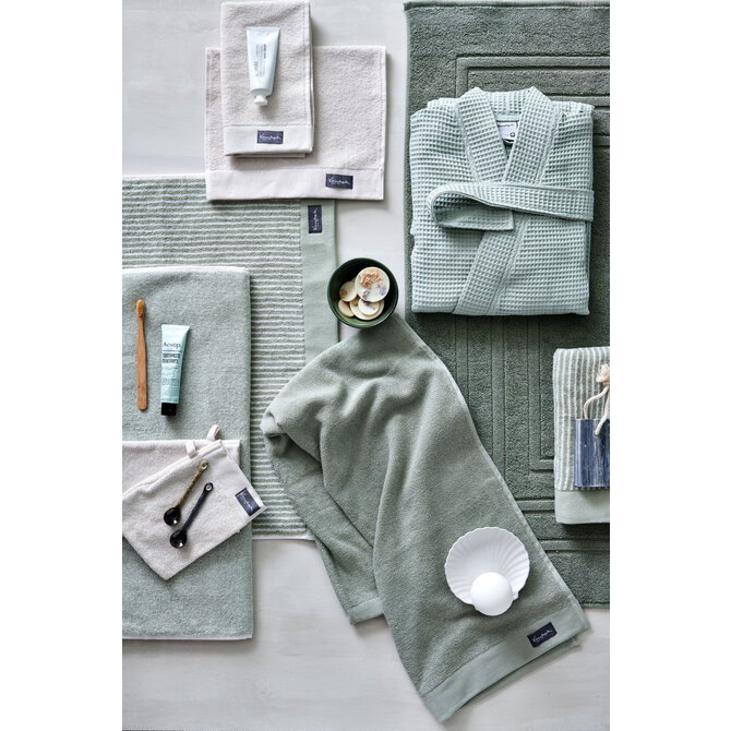 Vandyck Home Petit Ligne Smoke Green Handdoek 60x110