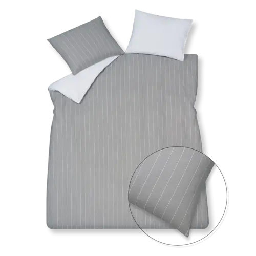 Vandyck Vandyck Dekbedovertrek Home Puglia Percale grey 1-persoons (140x200/220 ) afbeelding