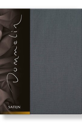 Dommelin Hoeslaken Uni Satijn 300TC 555 Olifantgrijs 210x210/30