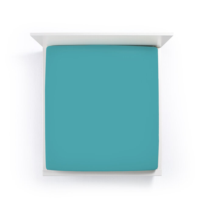 Bella Donna Hoeslaken Jersey Eenpersoons ijsblauw-0302 70/190-80/220