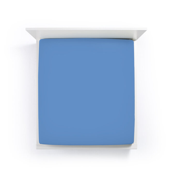 Bella Donna Hoeslaken Jersey Eenpersoons azuur-0180 70/190-80/220