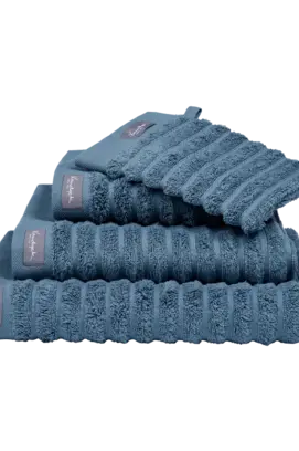 Vandyck Home Wave Vintage Blue Washandje 16X22