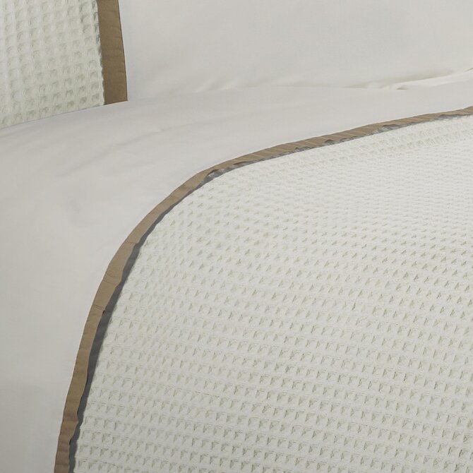 Dommelin  Dekbedovertrek Bari Percal 200TC Ecru-Kaki 140x200/220 cm